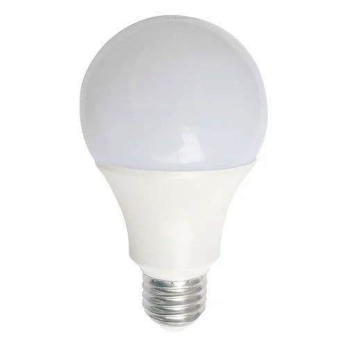 A clear incandescent lightbulb