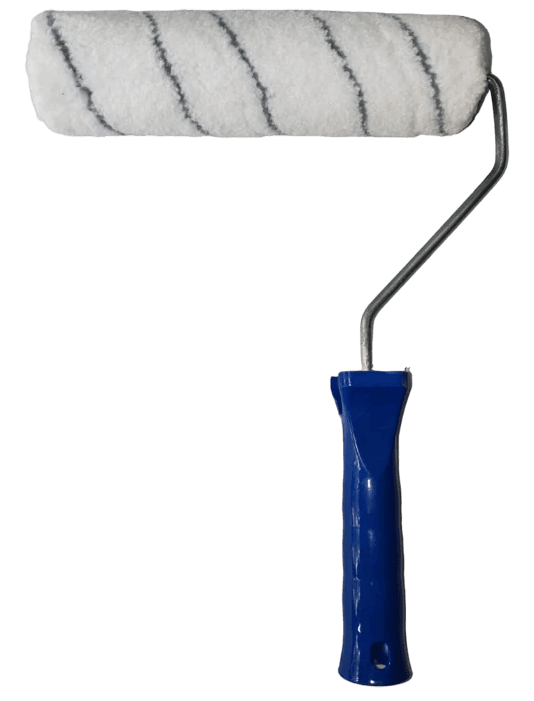 A yellow and black paint roller