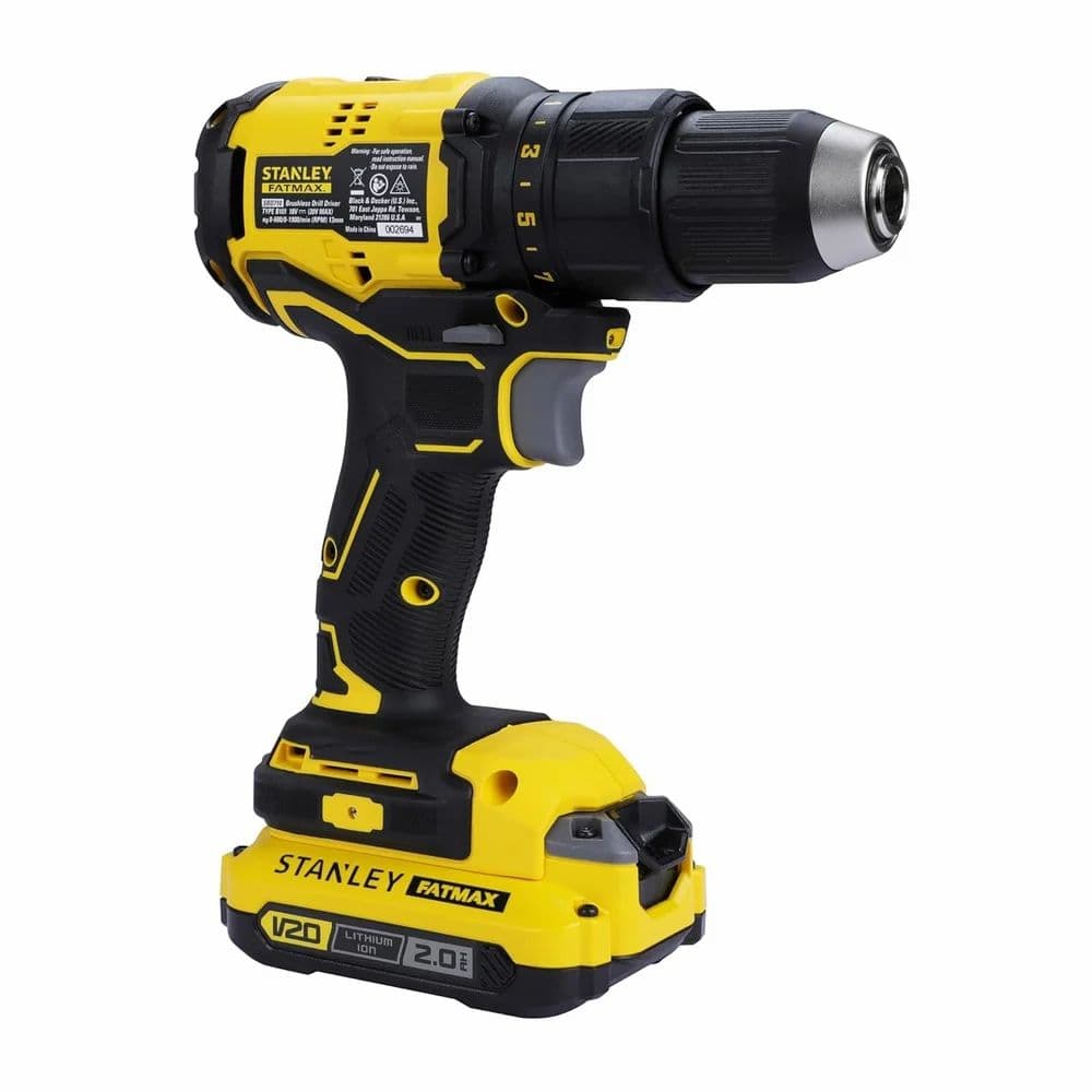 A blue cordless power drill